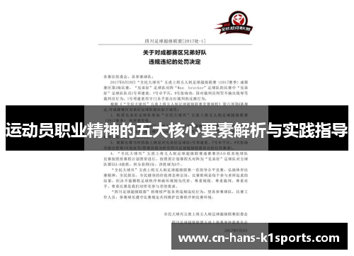 运动员职业精神的五大核心要素解析与实践指导